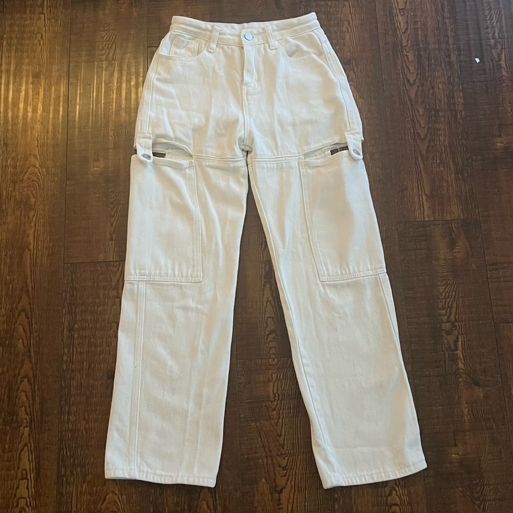 Zara white cargo pants